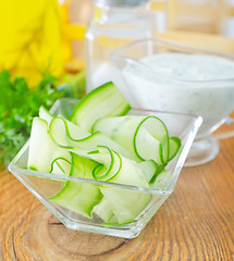 Image showing salad with cucumber