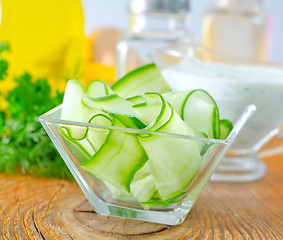 Image showing salad with cucumber