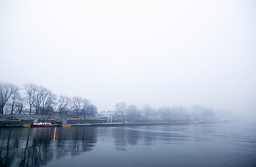 Image showing Thick Fog over Water