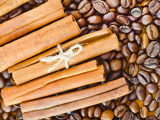 Image showing coffee and cinnamon