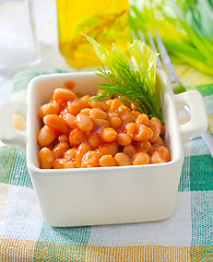 Image showing white bean with tomato sauce