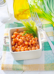 Image showing white bean with tomato sauce