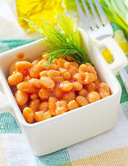 Image showing white bean with tomato sauce