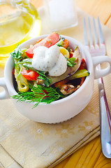 Image showing Thai stir fry chicken in a wok pan