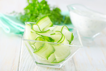 Image showing salad with cucumber