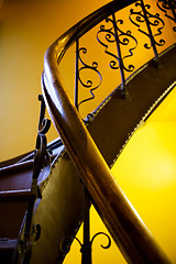 Image showing Antique Stairwell Railing