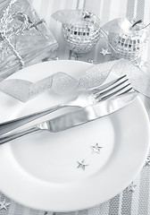 Image showing place setting for christmas with star