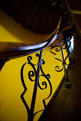 Image showing Antique Stairwell Railing