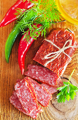 Image showing salami