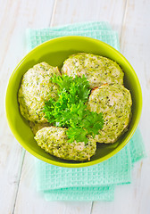 Image showing cutlets from chicken and vegetables