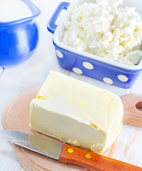 Image showing butter, milk and cottage