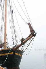 Image showing Pirate Ship in Fog