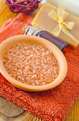 Image showing salt and soap