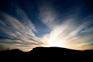 Image showing Rock and Ocean Sunset