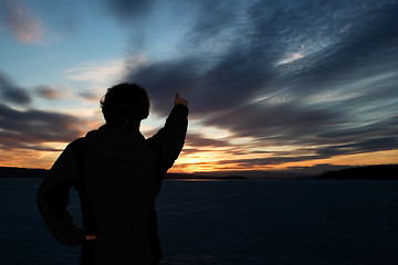 Image showing Man on Frozen Lake