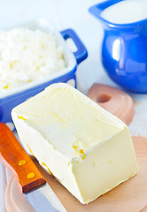 Image showing butter, milk and cottage