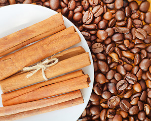 Image showing coffee and cinnamon