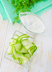 Image showing salad with cucumber