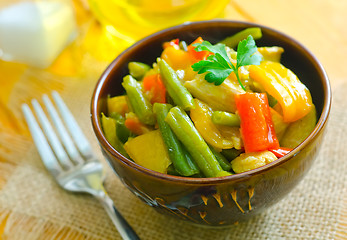 Image showing Fresh vegetable stew in the bowl