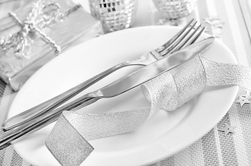 Image showing place setting for christmas with star