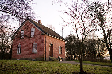 Image showing Old Brick House at Sunset