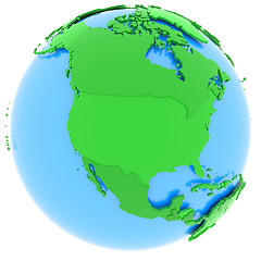 Image showing North America on Earth