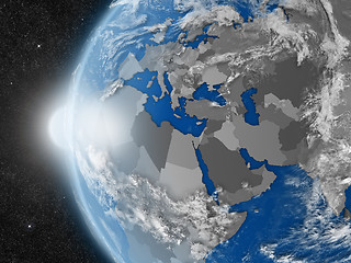 Image showing EMEA region from space