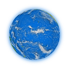 Image showing Pacific Ocean on planet Earth