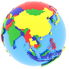 Image showing Asia on Earth