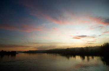 Image showing River at sunset