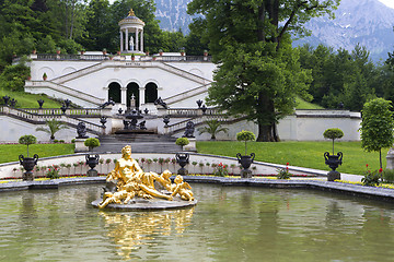 Image showing Park of castle Linderhof, Bavaria