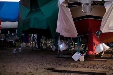 Image showing Winter Boat Storage