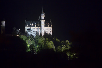 Image showing Castle Neuschwanstein at night