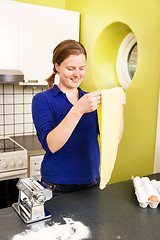 Image showing Making Pasta