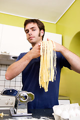 Image showing Proud Homemade Fettuccine Chef