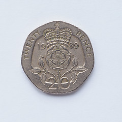 Image showing UK 20 pence coin