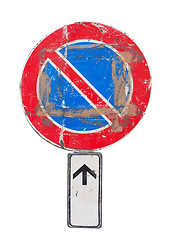 Image showing No parking sign isolated