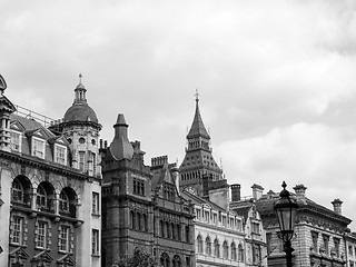 Image showing Black and white Big Ben in London