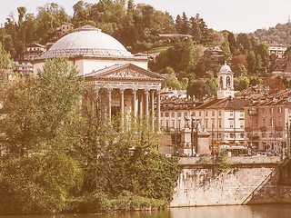 Image showing Retro looking Gran Madre church Turin