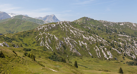 Image showing Typical view of the Swiss alps