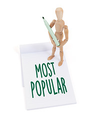 Image showing Wooden mannequin writing - Most popular