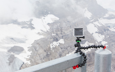 Image showing LES DIABLERETS, SWITZERLAND - JULY 22, 2015: Closeup of GoPro He