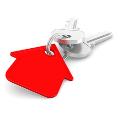 Image showing Red house key