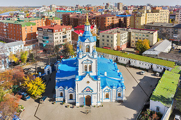 Image showing Aerial view on Znamensky Cathedral. Tyumen. Russia