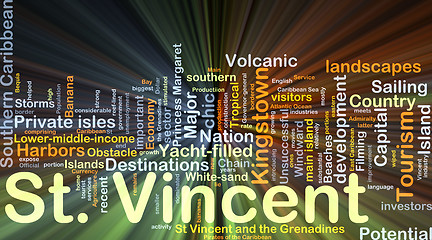 Image showing St. Vincent background concept glowing