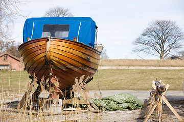 Image showing Wooden Boat Repair