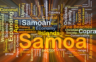 Image showing Samoa background concept glowing