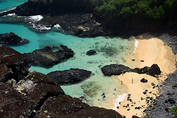 Image showing Crystalline sea beach in Fernando de Noronha,Brazil