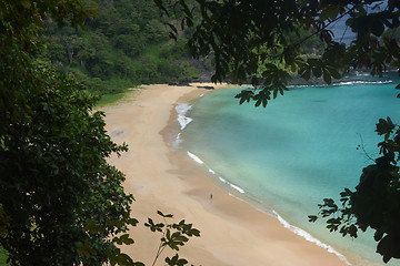 Image showing Crystalline sea beach in Fernando de Noronha,Brazil