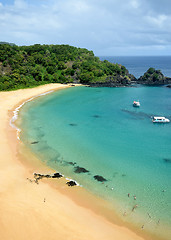 Image showing Crystalline sea beach in Fernando de Noronha,Brazil